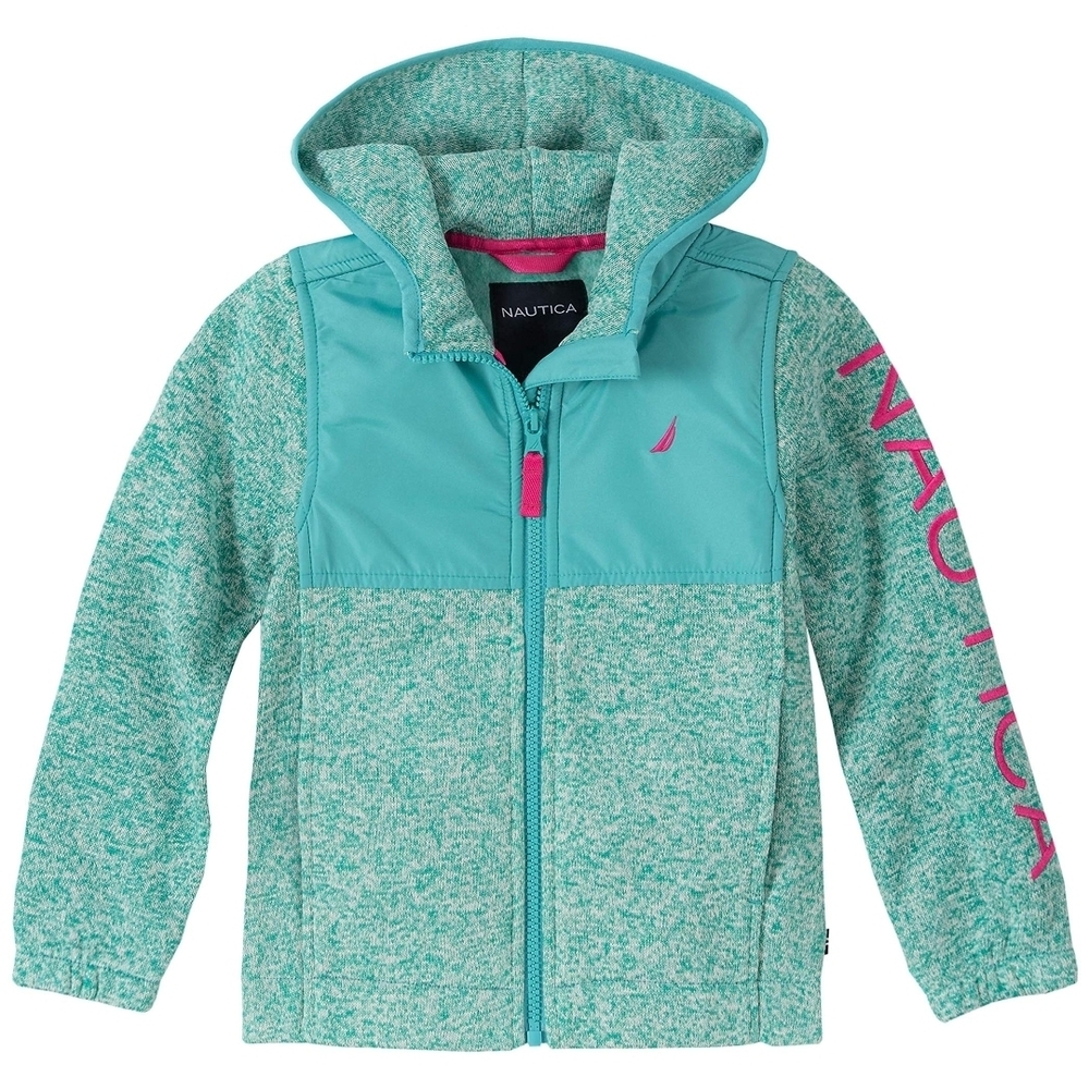 Nautica Aqua and Pink Hooded Jacket